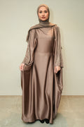 Taupe brown Rimal Abaya