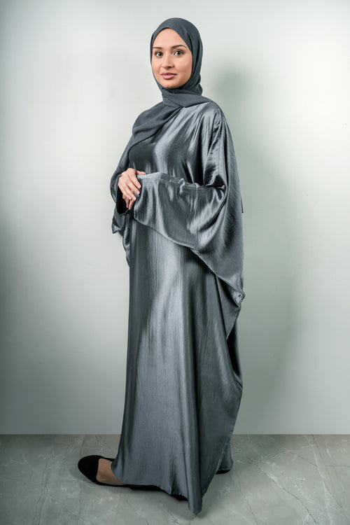 Grey Nur Abaya