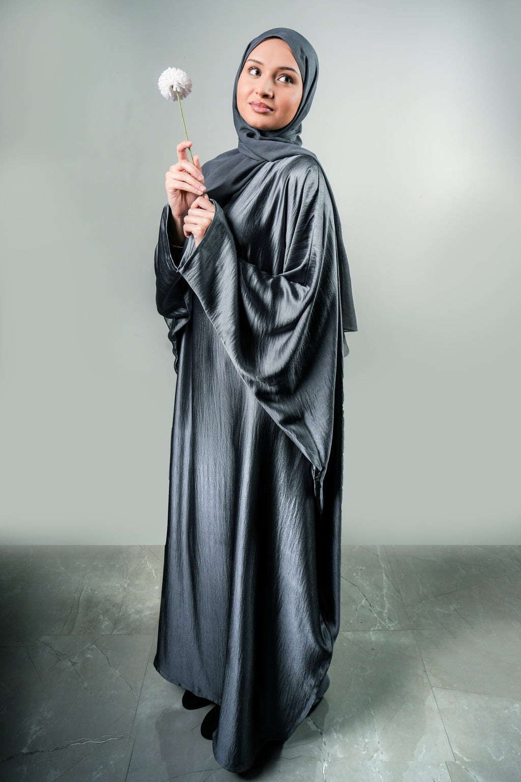 Grey Nur Abaya