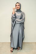 Silver Grey Rimal Abaya